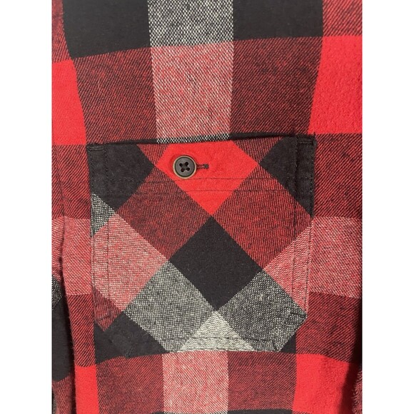 Urban Pipeline Ultimate Flannel boys long sleeve collared shirt red plaid size L - Picture 3 of 5